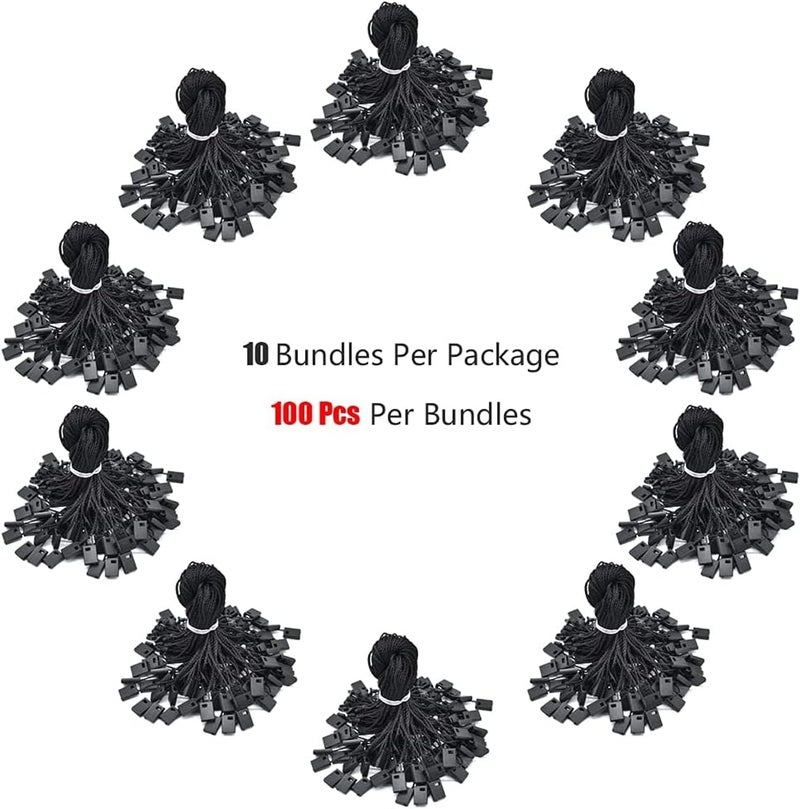Bukela Hang Tag String Nylon Snap Lock Pin Loop Fastener Hook Ties Easy and Fast to Attach for Clothing Crafting,Price Tags and DIY (Black, 18cm-1000pcs) - Image 3